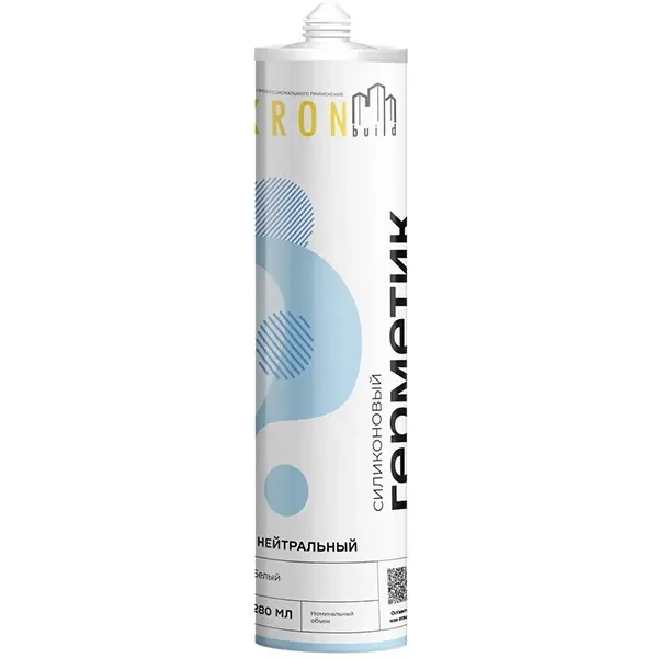 Герметик силиконовый KRONBUILD нейтральный 280 мл белый купить ТД АЛЬФА