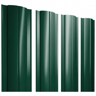 Штакетник круглый с прямым резом 0,4х128x1800мм GRAND LINE RAL 6005