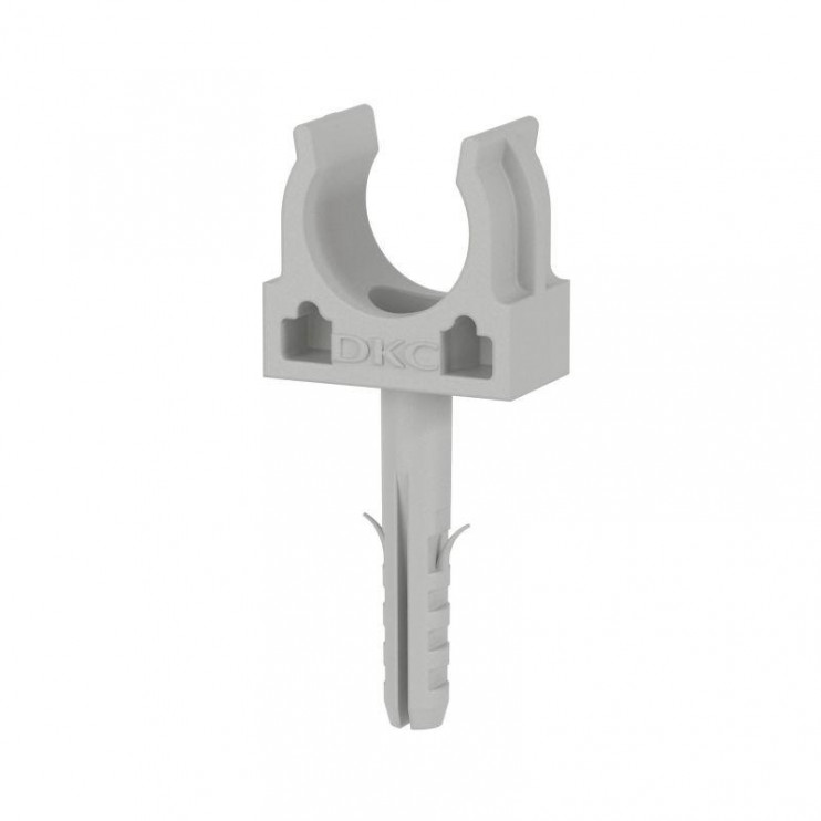Держатель для труб (клипса) d16мм с защелкой и дюбелем DKC 51316
