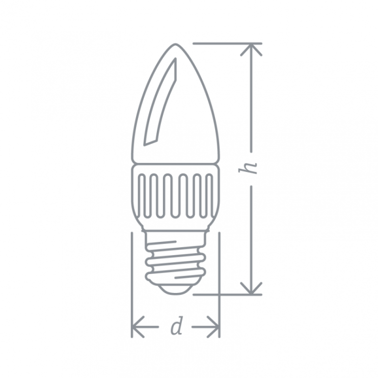 Лампа светодиодная 94 481 NLL-P-C37-5-230-2.7K-E27-FR 5Вт свеча 2700К тепл. бел. E27 330лм 176-264В Navigator 94481