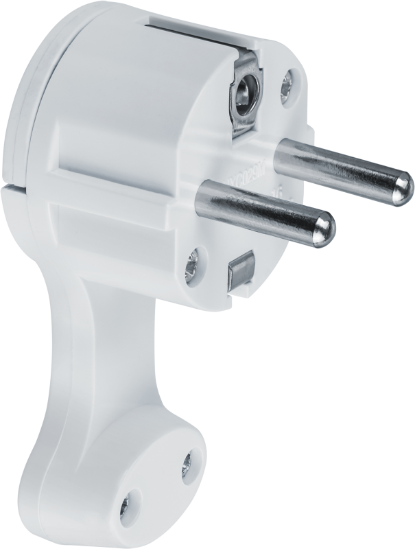 Вилка плоская 61 365 NCA-PL06-16A-E-WH с заземл. бел. Navigator 61365