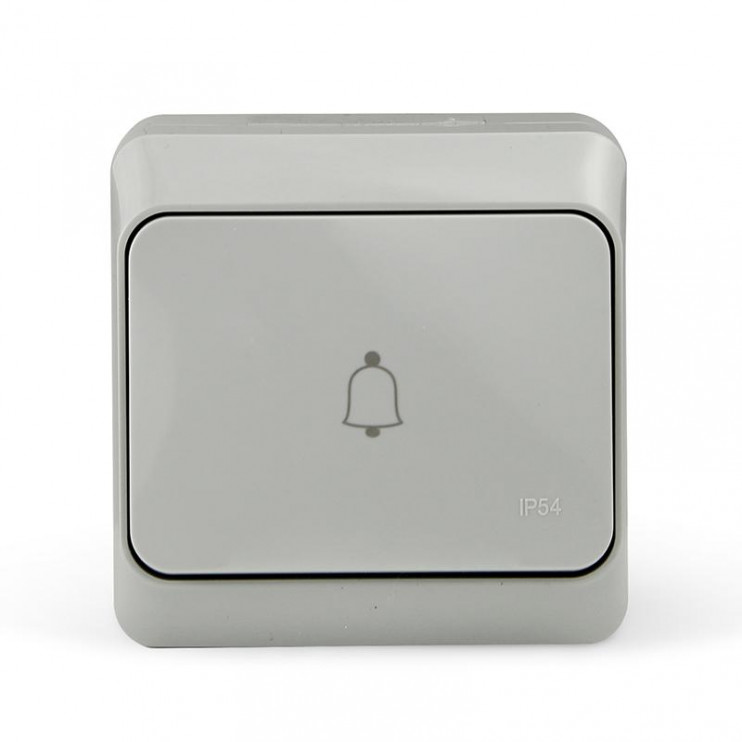 Кнопка звонка ОП Nix 10А IP54 250В сер. TOKOV ELECTRIC TKE-NX-DB-C06-IP54