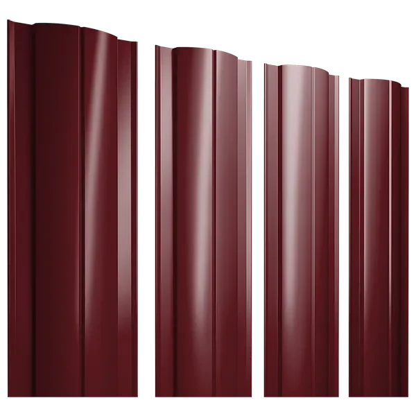 Штакетник круглый с прямым резом 0,4х128x1800мм GRAND LINE RAL 3005