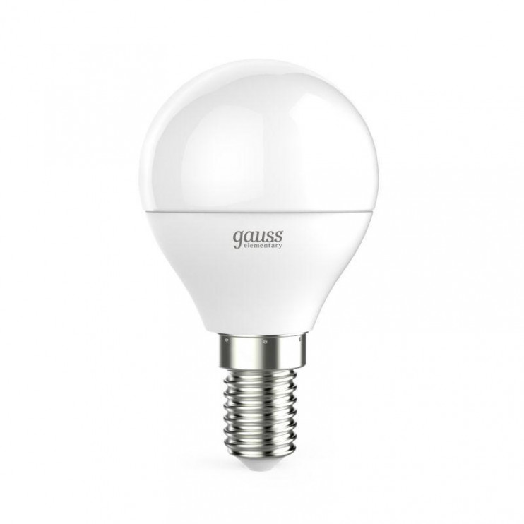 Лампа светодиодная Elementary 10Вт P45 шар 3000К тепл. бел. E14 710лм GAUSS 53110