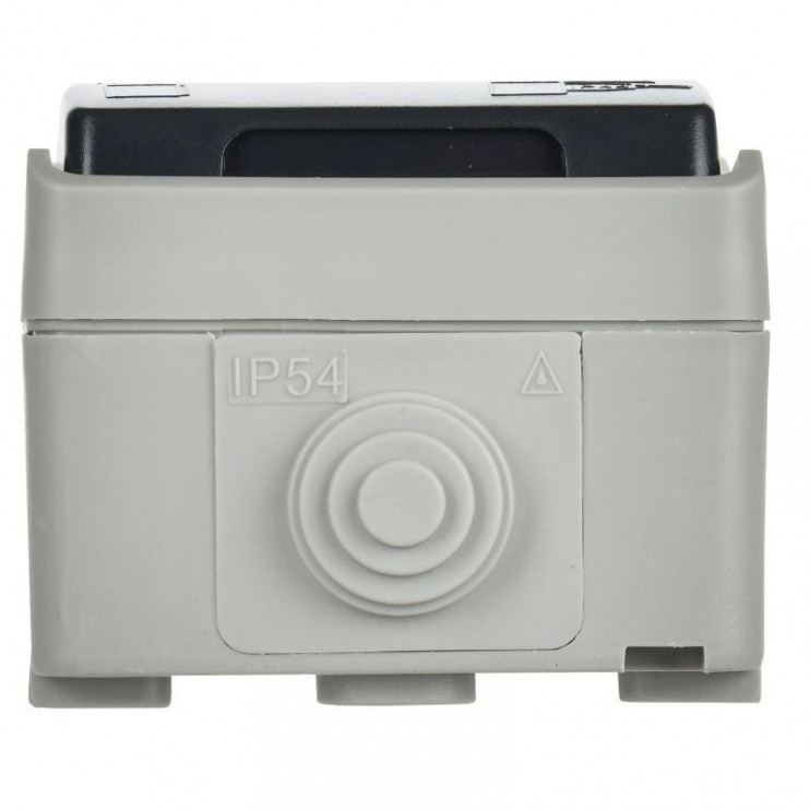 Розетка 1-м ОП Форс РСб20-3-ФСр 16А IP54 с заземл. с крышкой сер. IEK ERS12-K03-16-54-DC