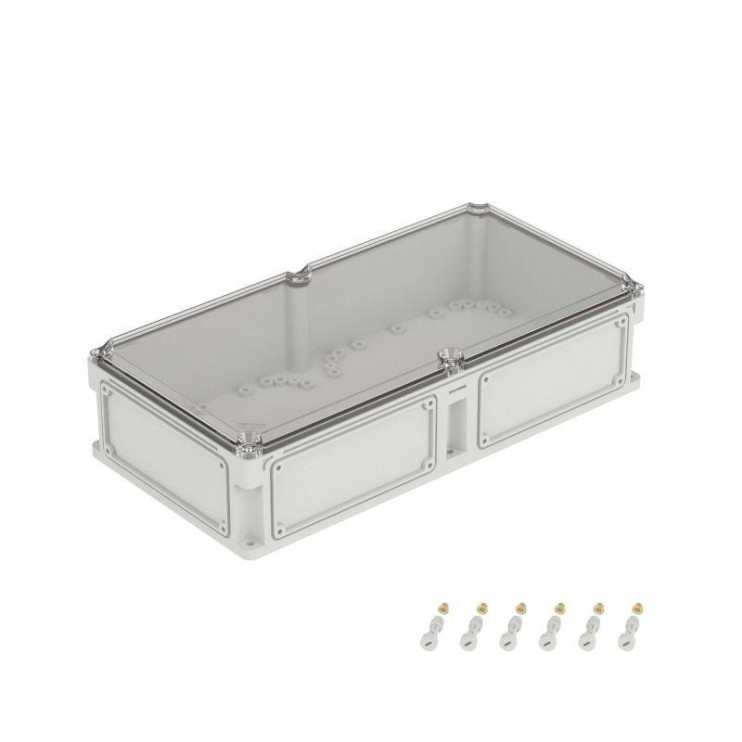 Корпус 600х300х146мм IP67 с прозр. крышкой 21мм с фланцами пластик. DKC 563211
