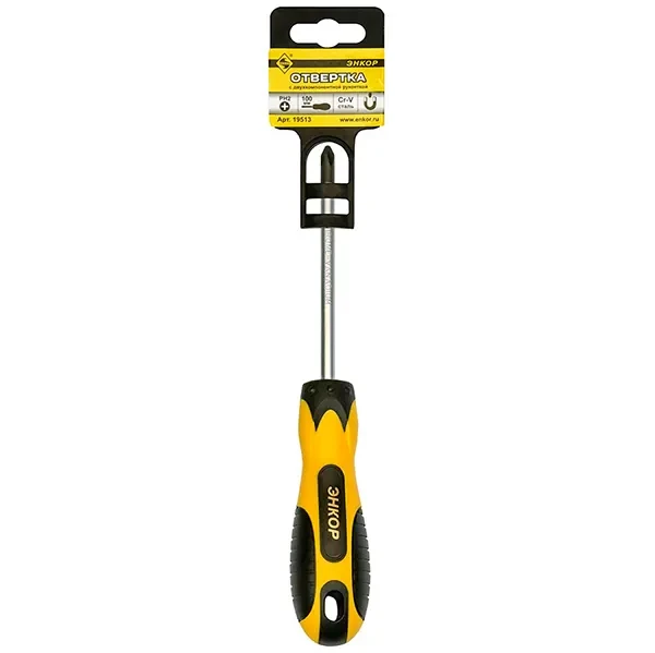 Отвертка PH2 х 100мм 19513 ЭНКОР цена ТД АЛЬФА