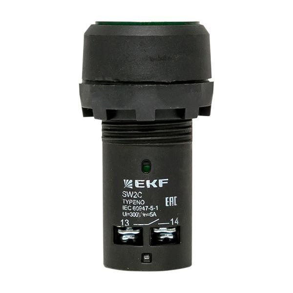 Кнопка SW2C-10D с подсветкой зел. NO 24В EKF sw2c-md-g-24