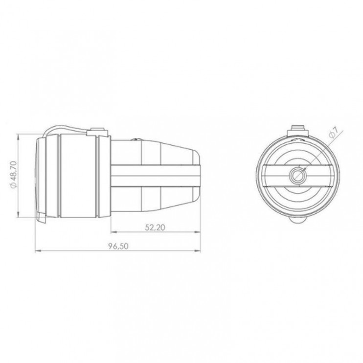 Розетка переносная влагозащ. с крышкой с/з 16А IP44 каучук Rexant 111-004