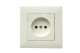 Розетка 1-м Karea RIZZ без заземл. керамика крем Makel 88010002